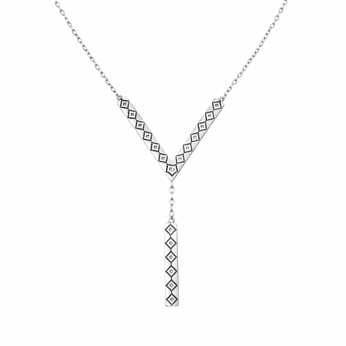 Elixir Geometric Silver Necklace With Pendant
