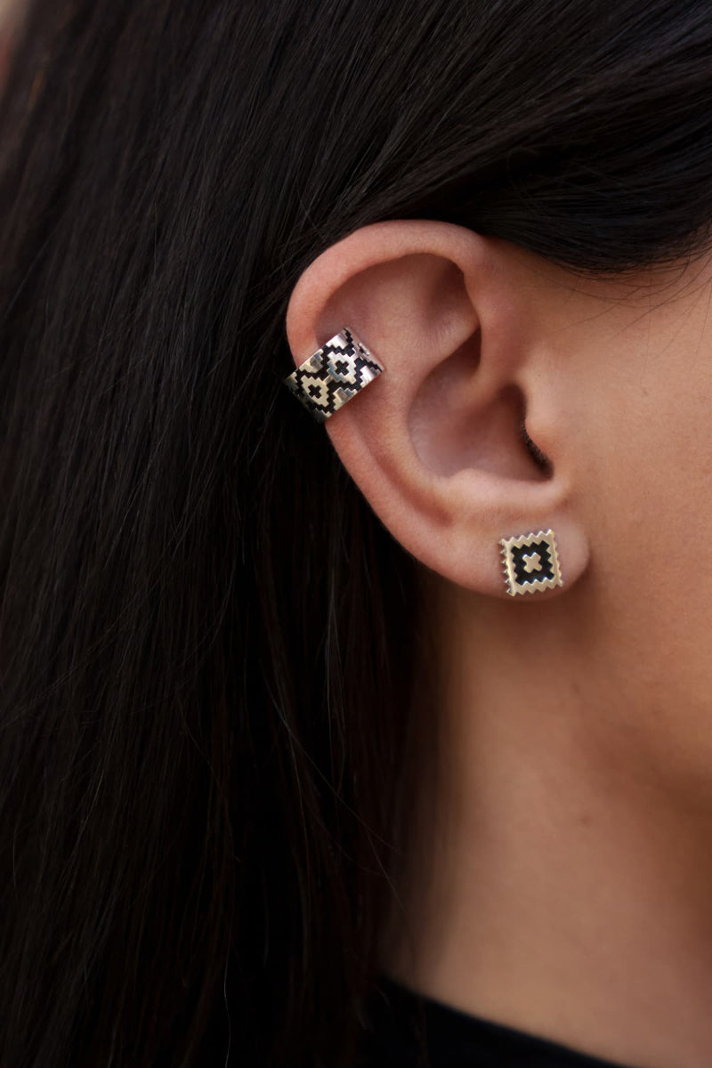 Elixir Square Stud Earrings